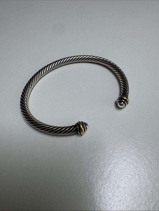 David Yurman Jewelry - David Yurman 3 mm Cable Bracelet with Gold Accents
